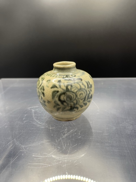 古玩陶瓷青花花卉紋水盂拍賣，當前價格2000元