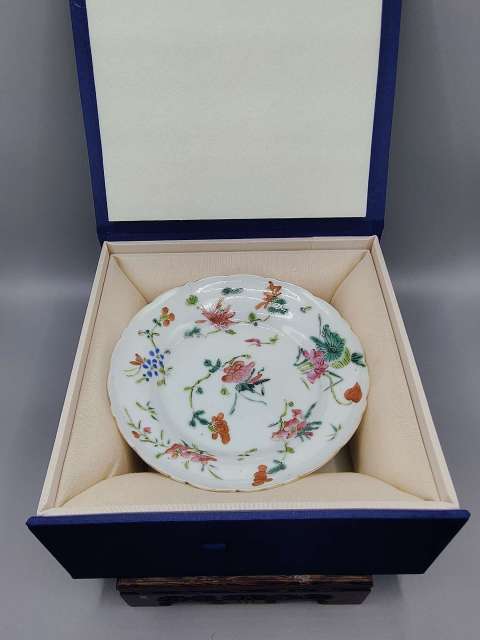 古玩陶瓷道光年制精品?粉彩飛黃騰達紋花口盤拍賣，當前價格2200元