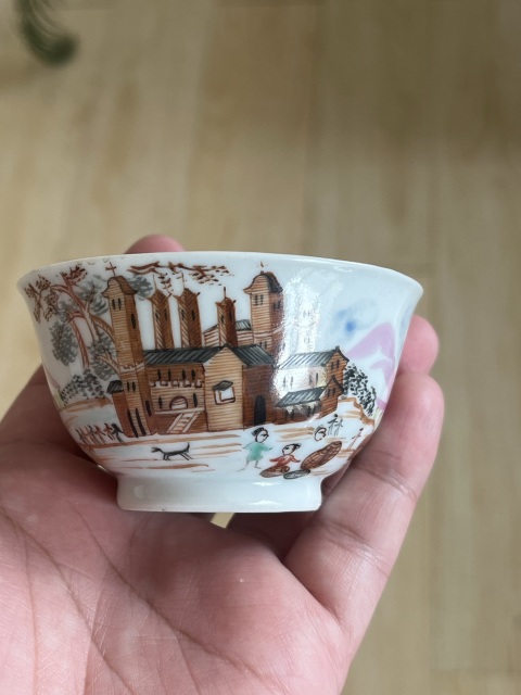 古玩陶瓷清中期廣彩碗拍賣,當前價格888元