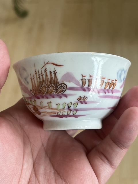 古玩陶瓷清中期廣彩碗拍賣,當前價格888元