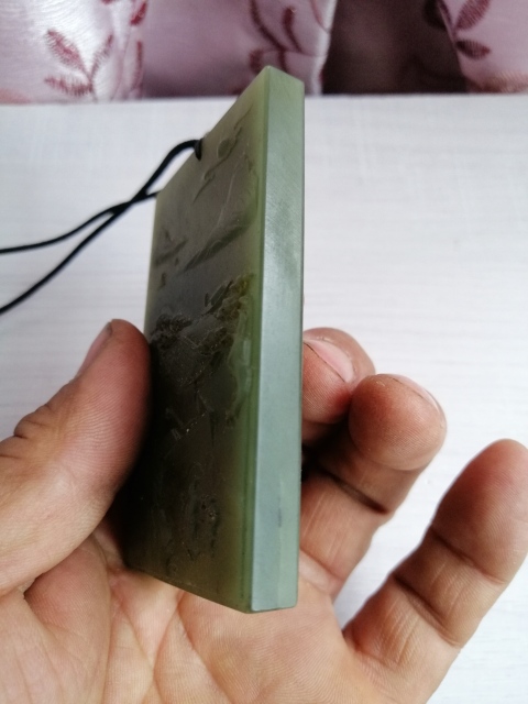 古玩玉器和田玉雕“山水牌”拍賣,當前價格1466元