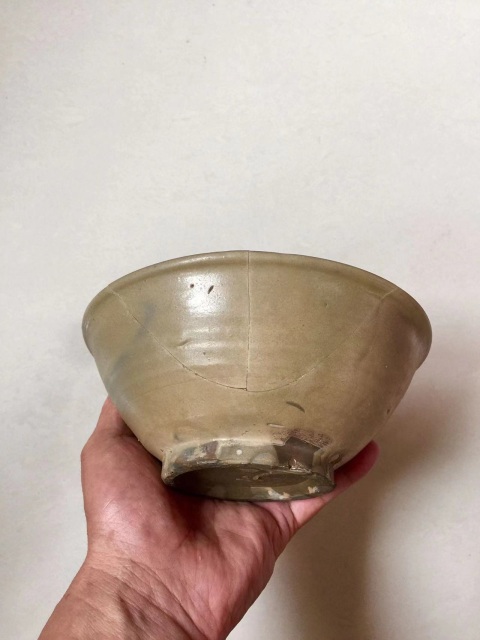 古玩陶瓷越窯青瓷撇口碗拍賣,當前價格1600元