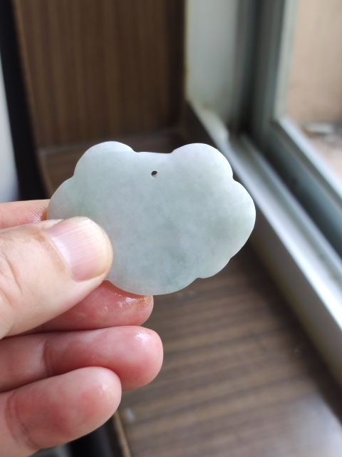 古玩玉器天然翡翠雕鎖佩拍賣,當前價格260元