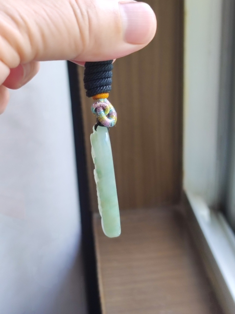 古玩玉器天然翡翠雕“山水牌”拍賣，當前價格230元