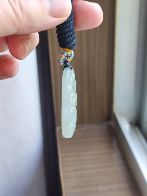 古玩玉器天然翡翠雕“山水牌”拍賣，當前價格230元