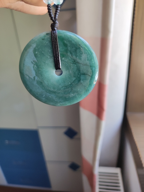 古玩玉器天然翡翠“平安扣”拍賣，當前價格230元