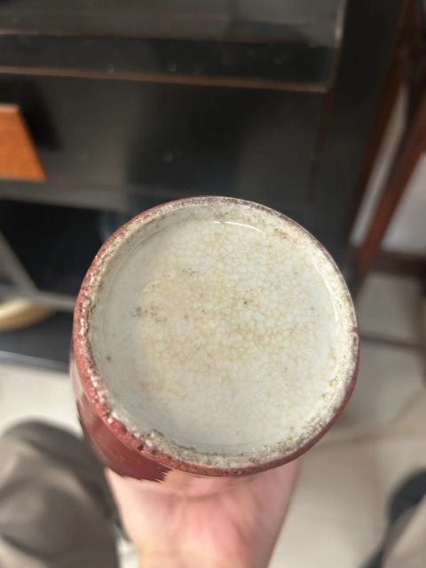 古玩陶瓷清中晚期窯變紅釉瓶拍賣,當前價格11000元