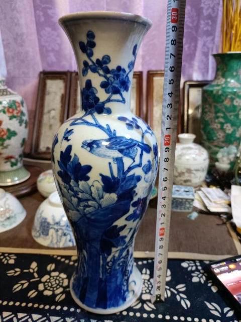 古玩陶瓷光緒富貴白頭青花觀音瓶拍賣(mài),當(dāng)前價(jià)格4888元