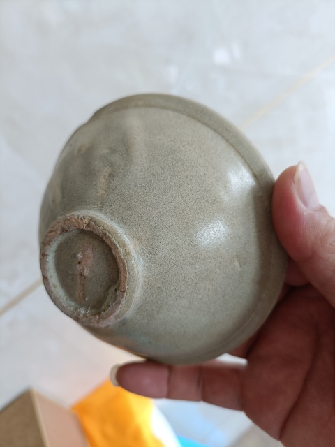 古玩陶瓷館藏級(jí)宋臨汝窯青釉斗笠盞拍賣,當(dāng)前價(jià)格980元