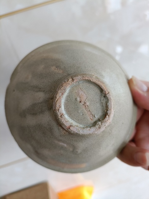 古玩陶瓷館藏級(jí)宋臨汝窯青釉斗笠盞拍賣,當(dāng)前價(jià)格980元