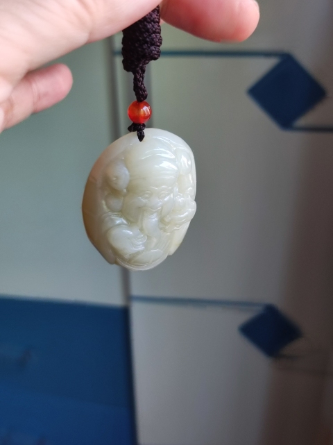 古玩玉器玉雕“財(cái)神”掛件拍賣，當(dāng)前價(jià)格180元