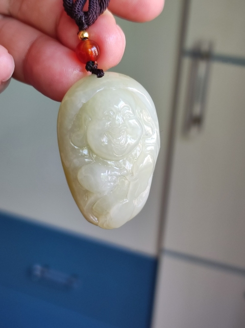 古玩玉器玉雕“佛公”掛件拍賣，當前價格190元