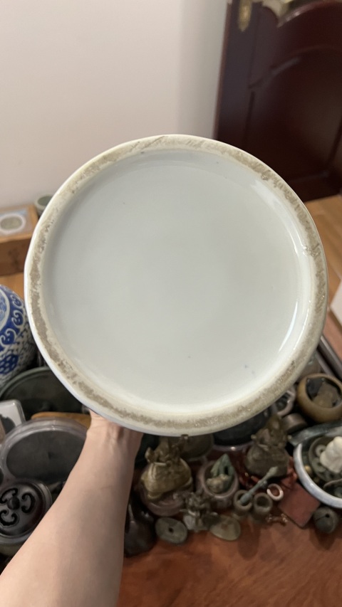 古玩陶瓷青花留白梅花松鶴將軍罐拍賣,當前價格980元