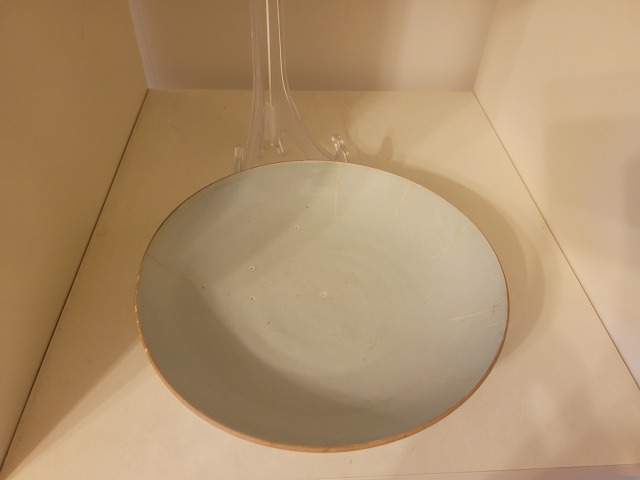 古玩陶瓷明末清初順治甜白釉斗笠盤拍賣，當前價格298元