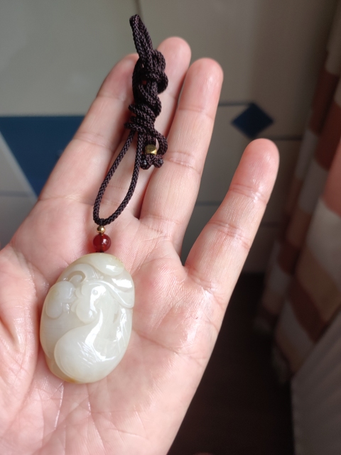 古玩玉器玉雕“鵝如意”掛件拍賣,當前價格960元
