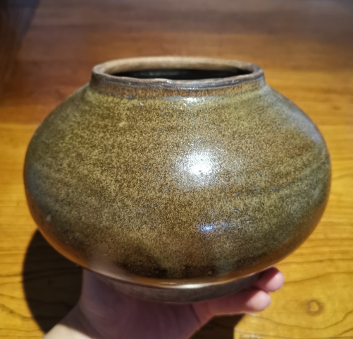 古玩陶瓷明茶葉末釉魚簍尊（器型少見）800拍賣，當前價格800元