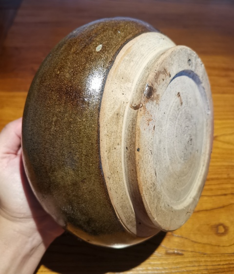 古玩陶瓷明茶葉末釉魚簍尊（器型少見）800拍賣，當前價格800元