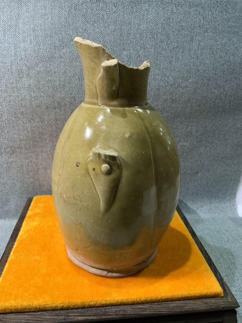 古玩陶瓷長沙窯青釉執壺標本拍賣，當前價格1800元