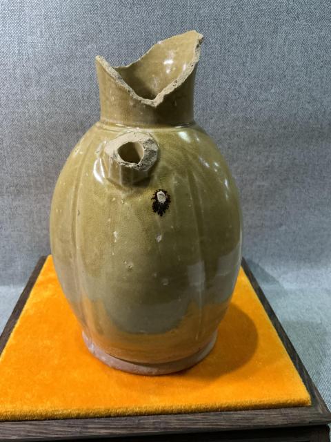 古玩陶瓷長沙窯青釉執壺標本拍賣，當前價格1800元