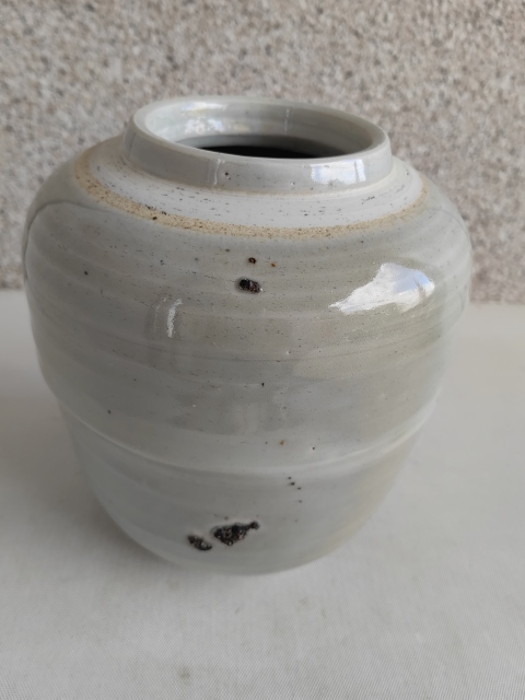 古玩陶瓷清中期白釉罐拍賣,當前價格680元