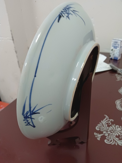 古玩陶瓷青花山水人物紋盤拍賣，當(dāng)前價格1200元