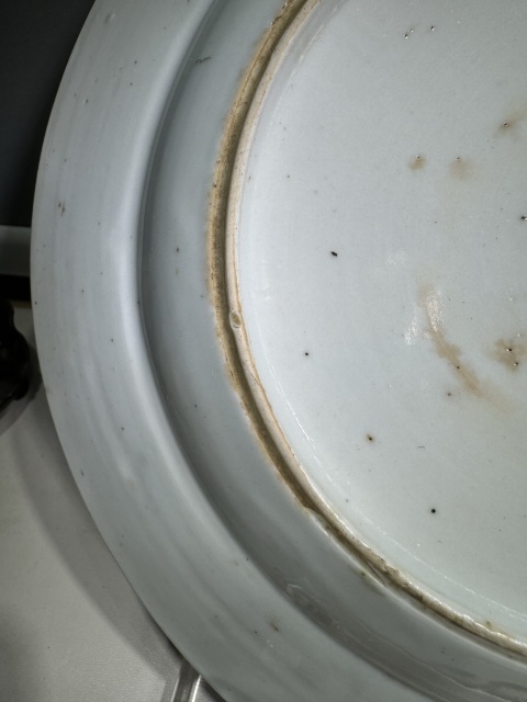 古玩陶瓷粉彩花卉紋折沿盤拍賣，當前價格1500元