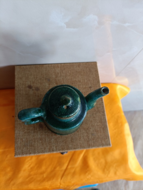古玩陶瓷晚清寶石綠.綠釉執壺拍賣，當前價格298元