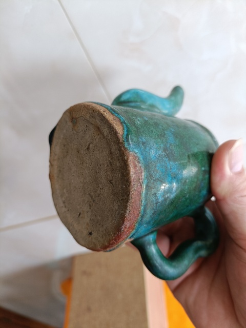 古玩陶瓷晚清寶石綠.綠釉執壺拍賣，當前價格298元