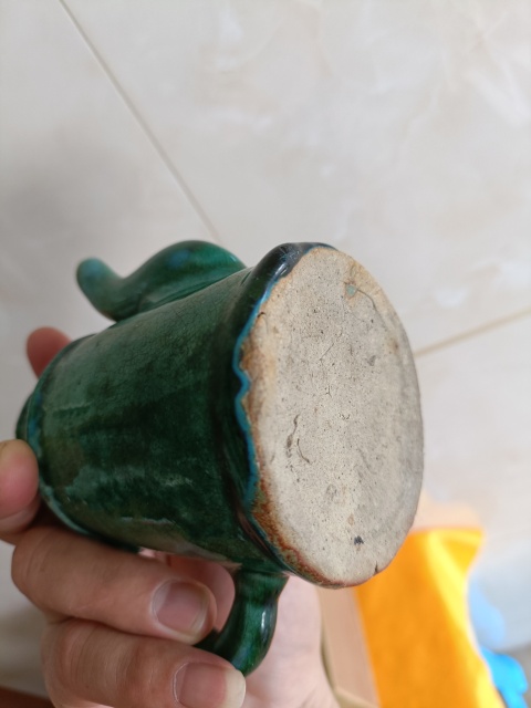 古玩陶瓷晚清寶石綠.綠釉執壺拍賣，當前價格298元