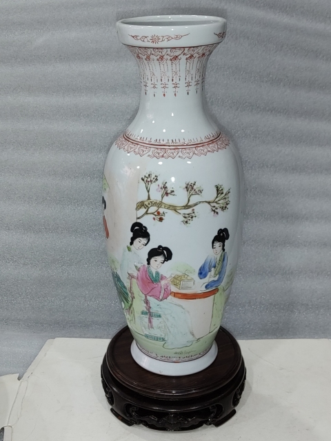 古玩陶瓷仕女紋瓶拍賣,當前價格1680元