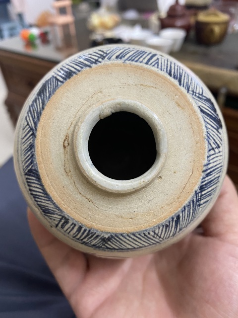 古玩陶瓷清乾隆山水紋青花罐拍賣,當前價格1380元