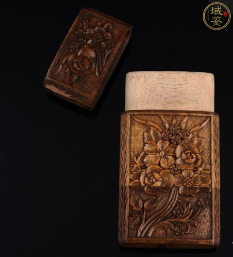 古玩雜項(xiàng)清代十三行檀香木雪茄盒拍賣，當(dāng)前價(jià)格1800元