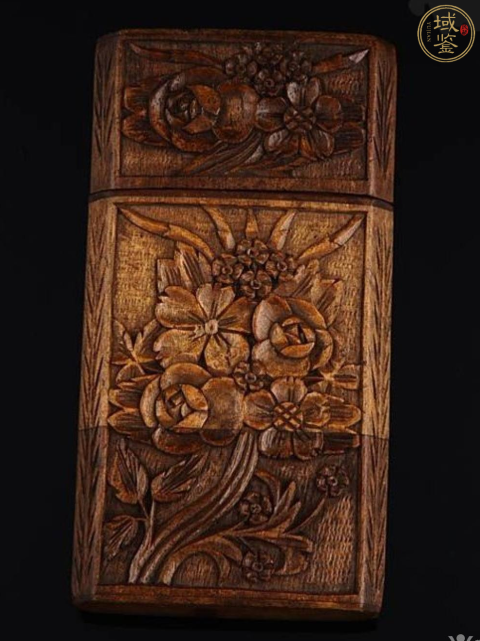 古玩雜項(xiàng)清代十三行檀香木雪茄盒拍賣，當(dāng)前價(jià)格1800元