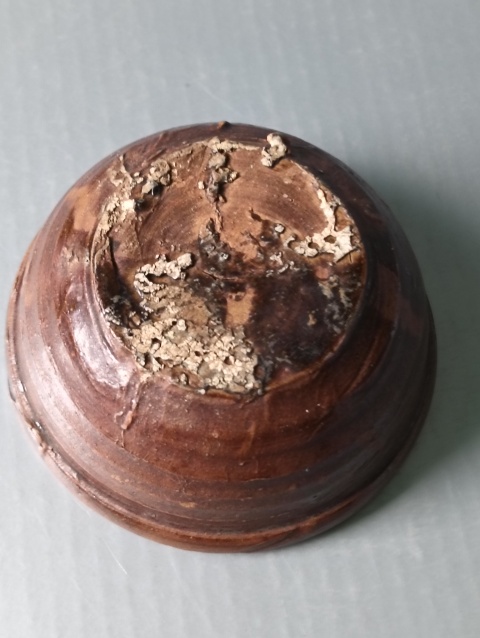古玩陶瓷明末清初.褐釉茶碗拍賣,當前價格118元