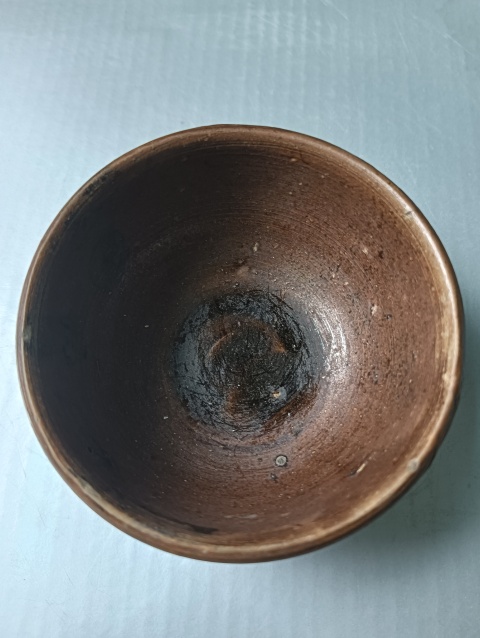 古玩陶瓷明末清初.褐釉茶碗拍賣,當前價格118元