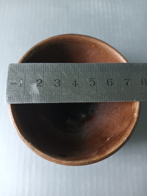 古玩陶瓷明末清初.褐釉茶碗拍賣,當前價格118元
