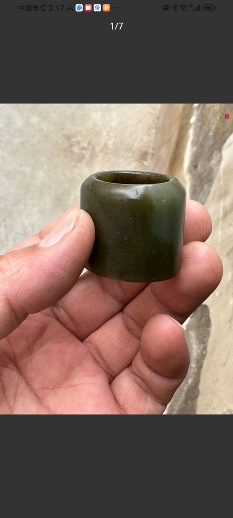 古玩玉器和田玉雕“素紋扳指”拍賣,當前價格2980元