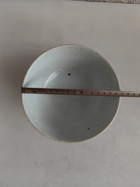 古玩陶瓷豆青釉茶碗拍賣,當前價格550元
