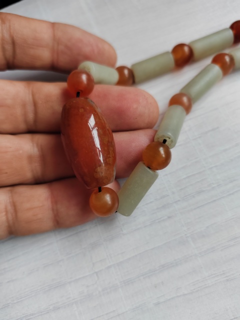 古玩玉器瑪瑙珠玉項鏈拍賣,當前價格1866元