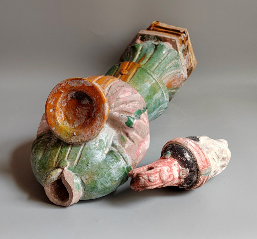 古玩陶瓷三彩捧盤仕女俑拍賣，當前價格9699元