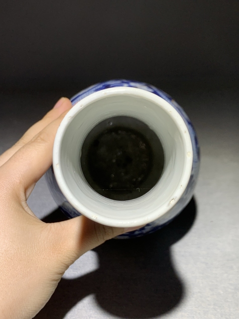 古玩陶瓷清光緒龍紋青花丹瓶拍賣,當前價格1388元