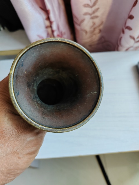 古玩雜項清代銅花觚拍賣，當前價格2333元