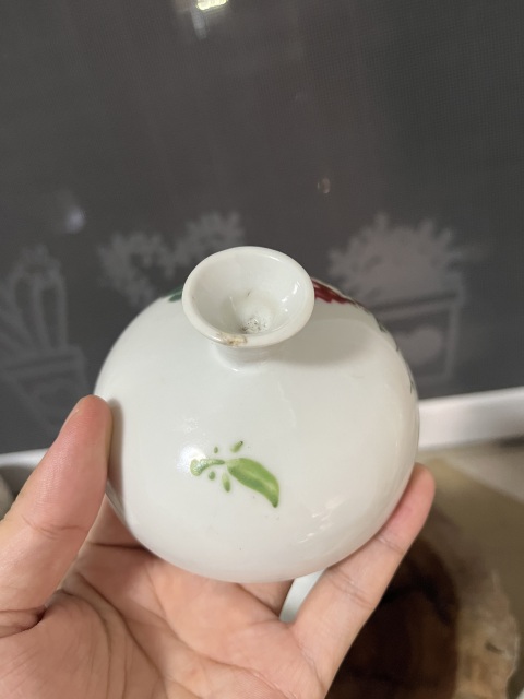 古玩陶瓷晚清淺絳彩花鳥紋蓋缸拍賣,當前價格255元