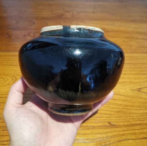 古玩陶瓷《平臺(tái)實(shí)物保真》金元時(shí)期兔毫釉茶入拍賣,當(dāng)前價(jià)格5888元