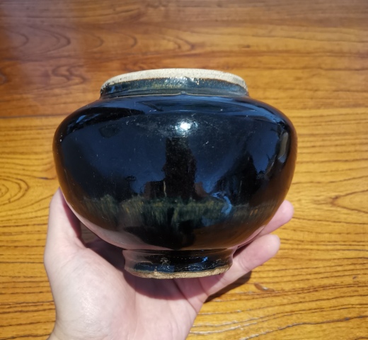 古玩陶瓷《平臺(tái)實(shí)物保真》金元時(shí)期兔毫釉茶入拍賣,當(dāng)前價(jià)格5888元