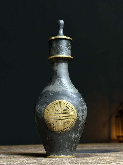 古玩雜項點銅酒咂拍賣,當前價格2200元