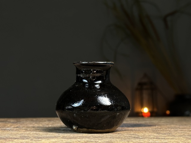 古玩陶瓷明末清初?黑釉水注拍賣，當前價格1600元