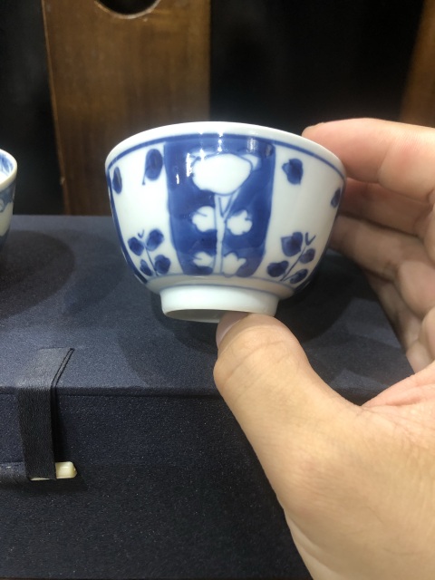 古玩陶瓷(精品主人杯)清-康熙-青花留白-花卉紋主人杯一對拍賣,當前價格798元