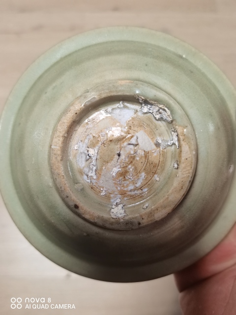 古玩陶瓷元末明初·青釉模印雙魚紋折沿洗真品鑒賞圖