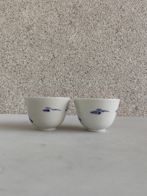 古玩陶瓷青花釉里紅魚藻紋杯拍賣，當(dāng)前價(jià)格220元